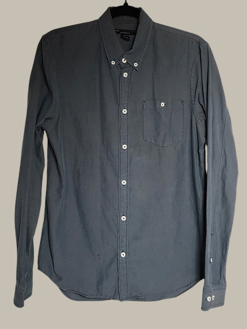 John Varvatos - Cotton Voile - L/S Shirt Light Grey small