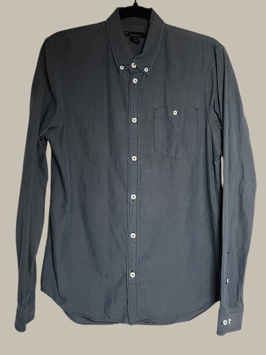 John Varvatos - Cotton Voile - L/S Shirt Light Grey small
