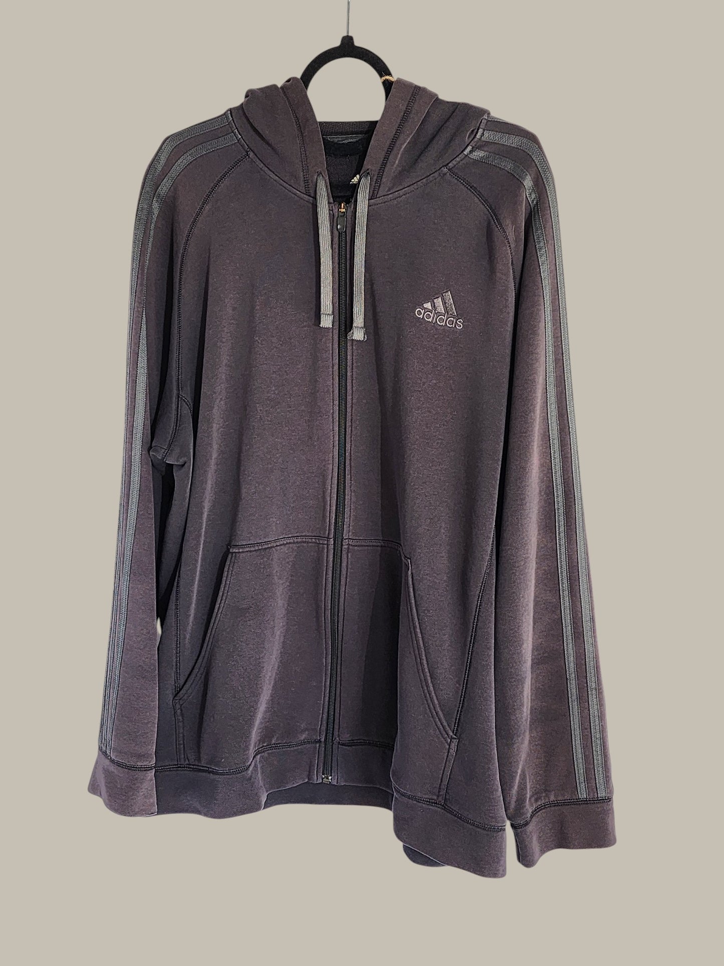 Adidas - Zipper French Terry - Cotton - Hoodie Black Large