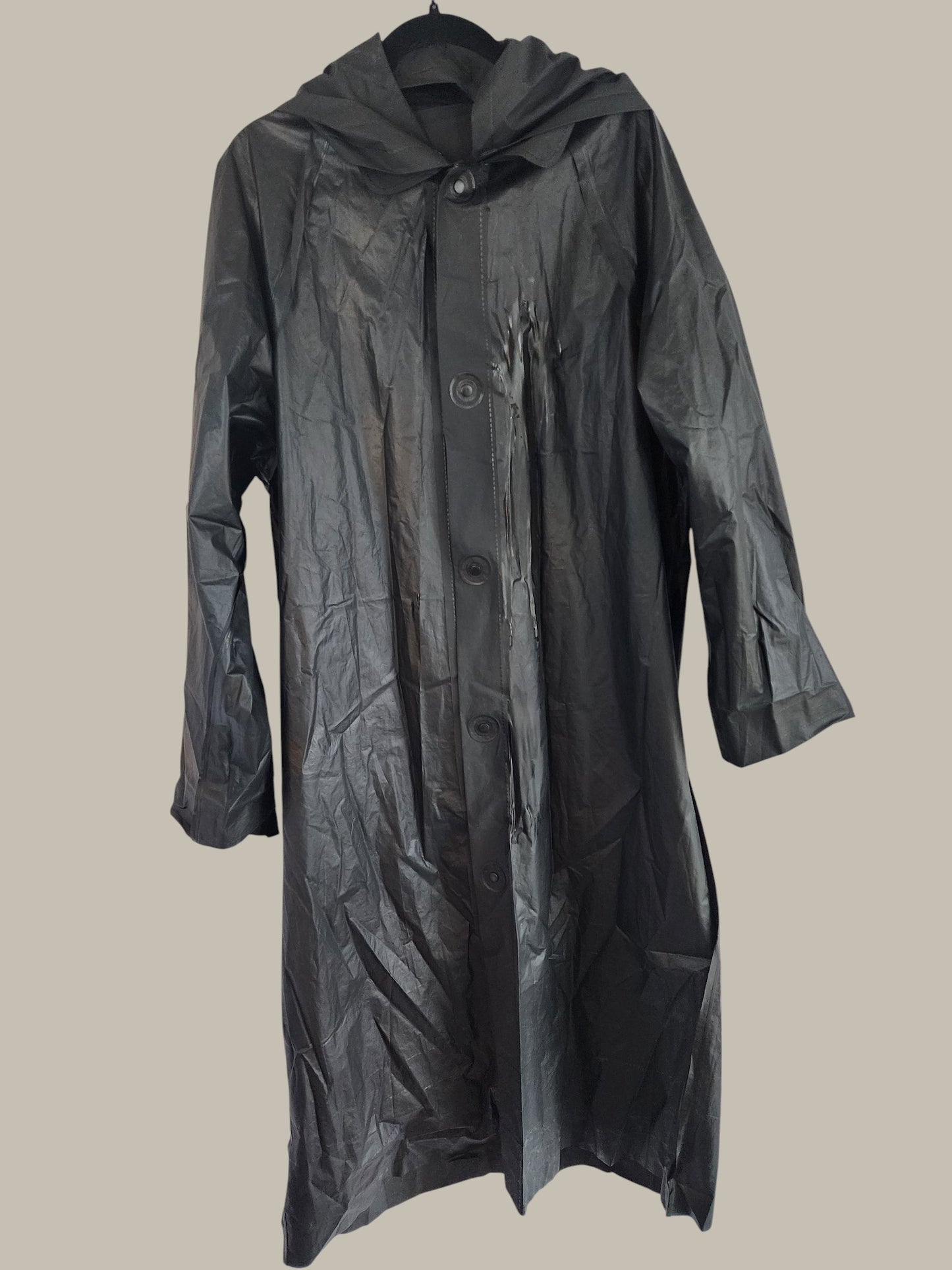 JX- Snap - Long - Black - Rain coat one size