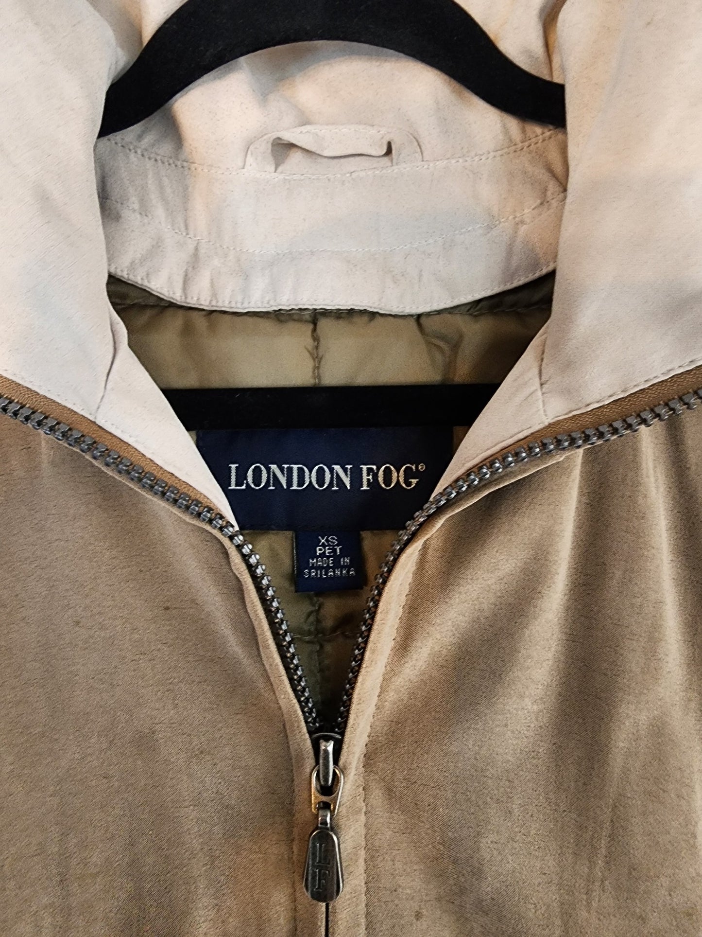 London FOG- Micro Fiber - Khaki Zip Jacket extra small