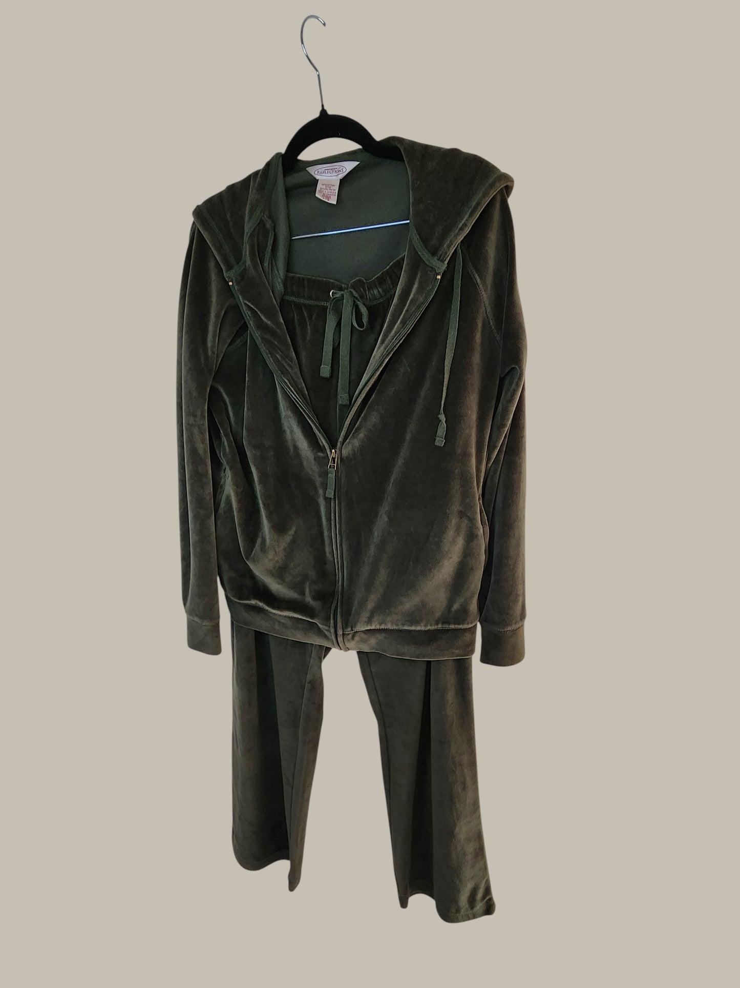 Hunter Green - Track Suit - Cotton - Poly velour large