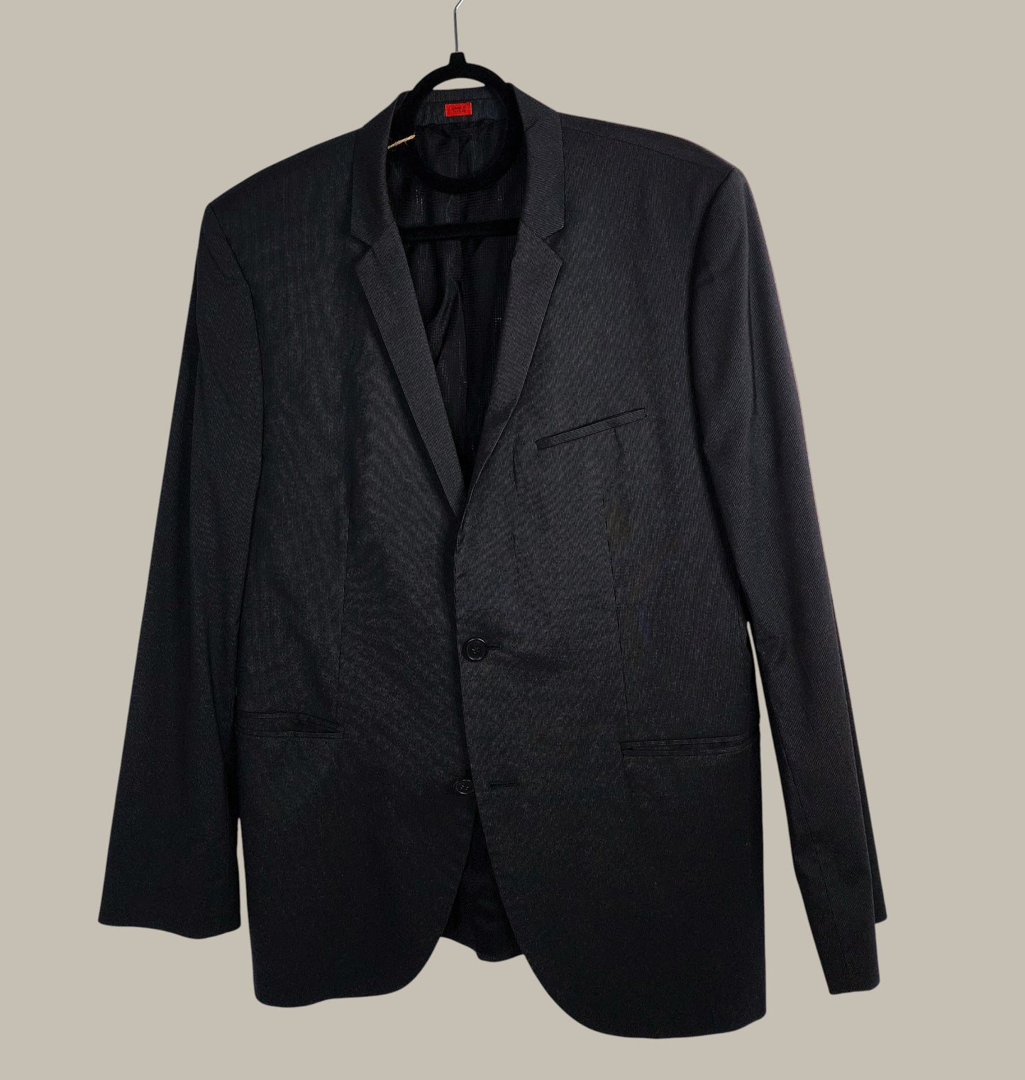 Hugo Boss - Black Textured Blazer - Charcoal - Double Vents  44R