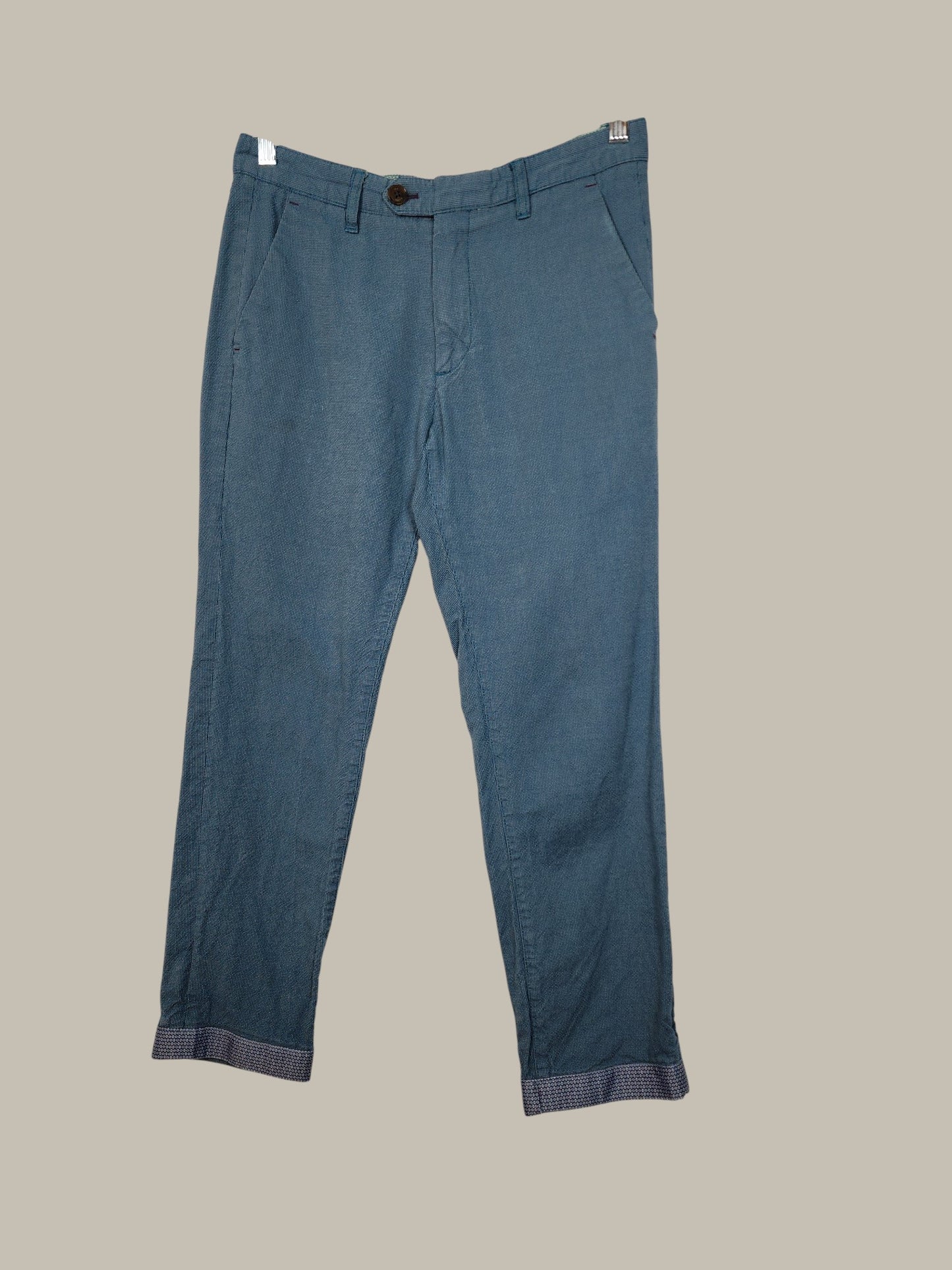 Ted Baker- Blue Textured  Pants - Cotton 32/26