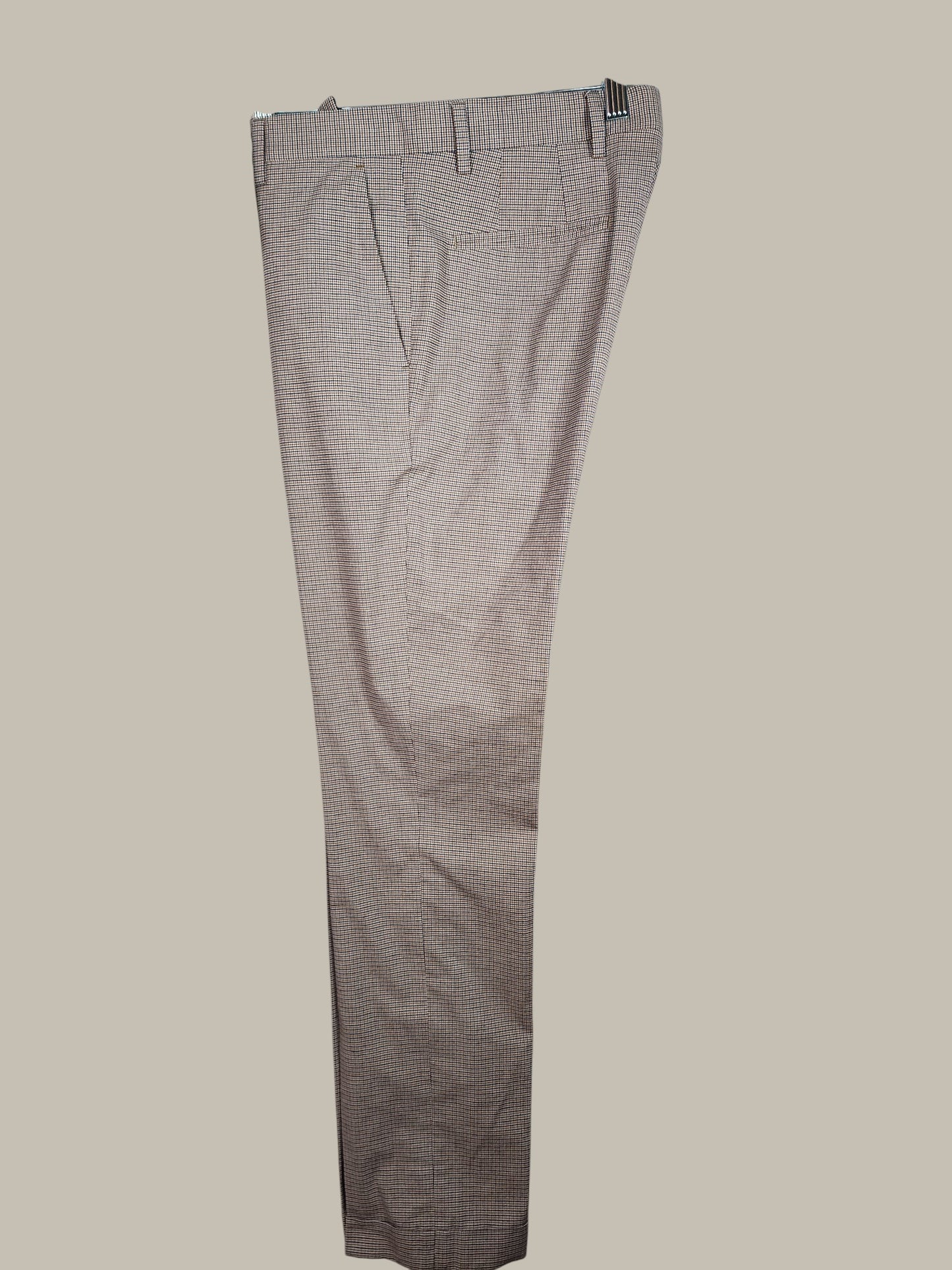 (SOLD) Paul Smith - Stretch - Light Weigiht - Narrow Leg - Plaid - Cotton - Elastic - Cuffed - 32/30