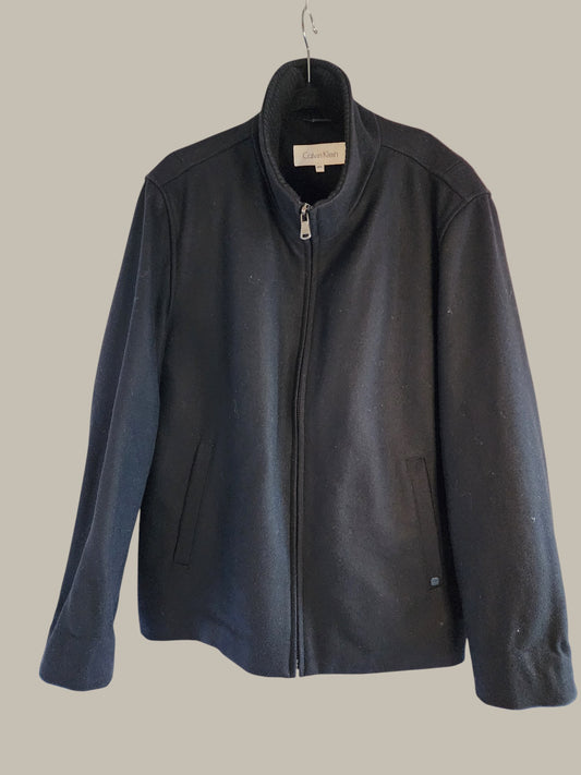 Calvin Klein - Wool - Short - Zip Coat - Black medium