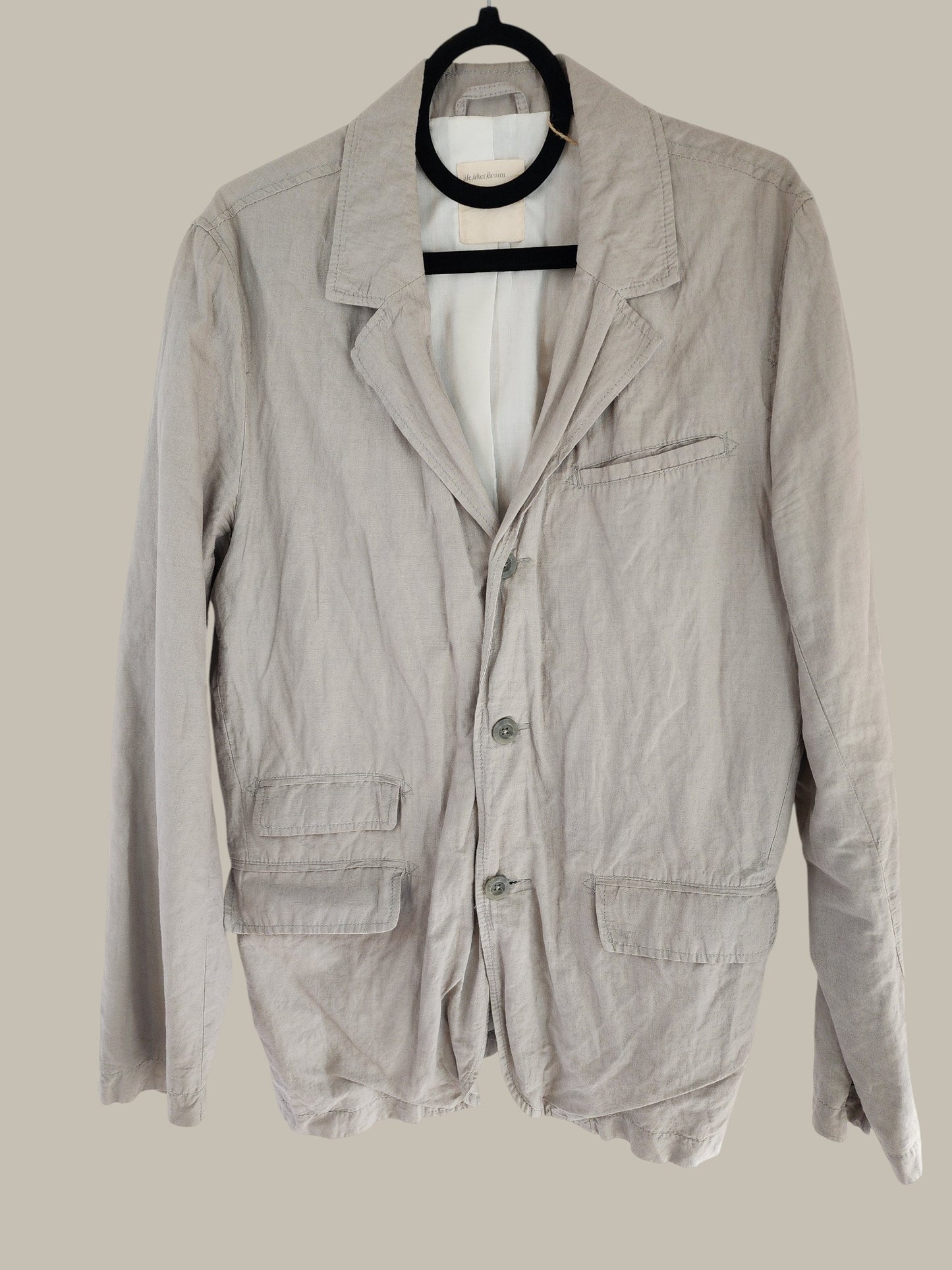 Life After Denim- Stone - Wrinkled - Cotton - size 36 single vent