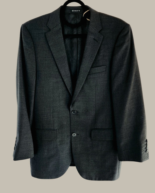 Murat - Beverly Hills - Custom Made Blazer - Charcoal - 36 double vents
