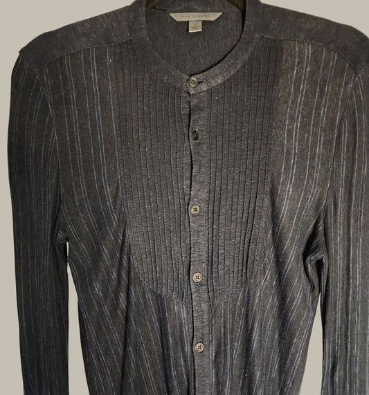 John Varvatos Rayon Stripe Texture top/cardigan Dark Navy small