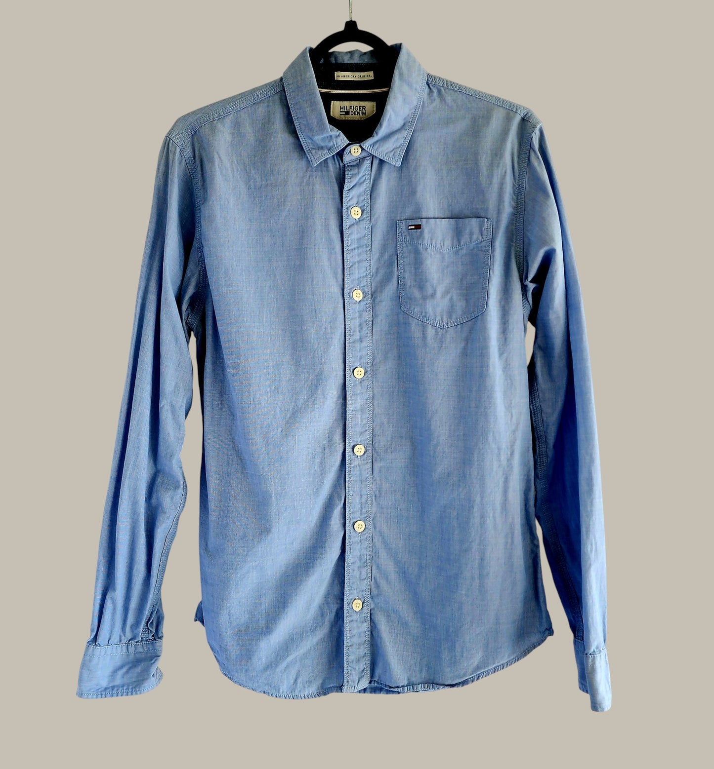 Tommy Hilfiger - L/S Pale Blue - 100% Cotton small