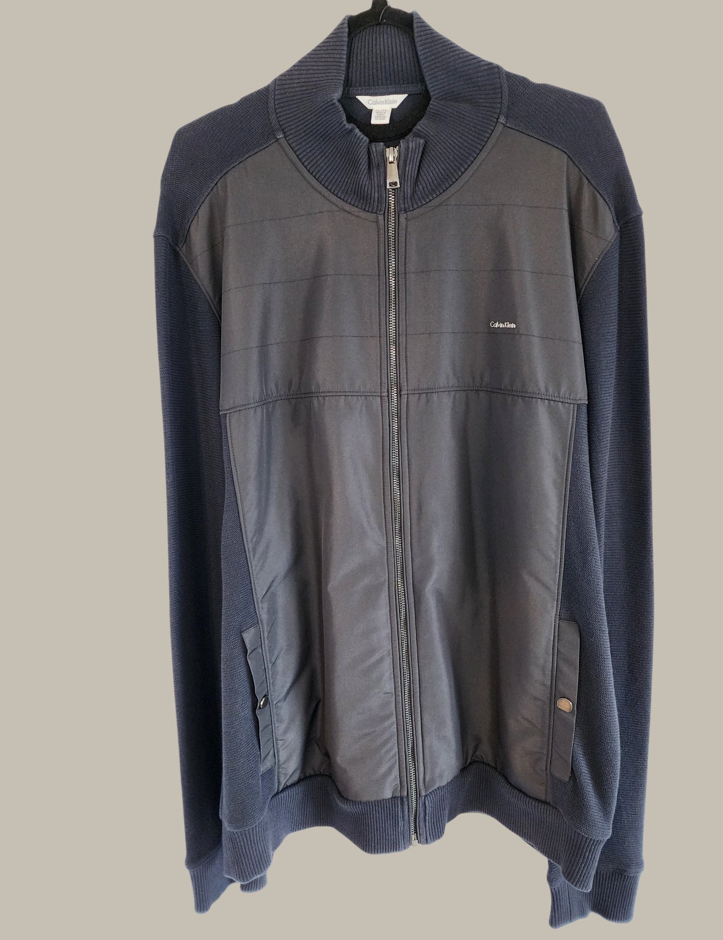 Calvin Klein- Zipper - Black - Knit - Woven XL