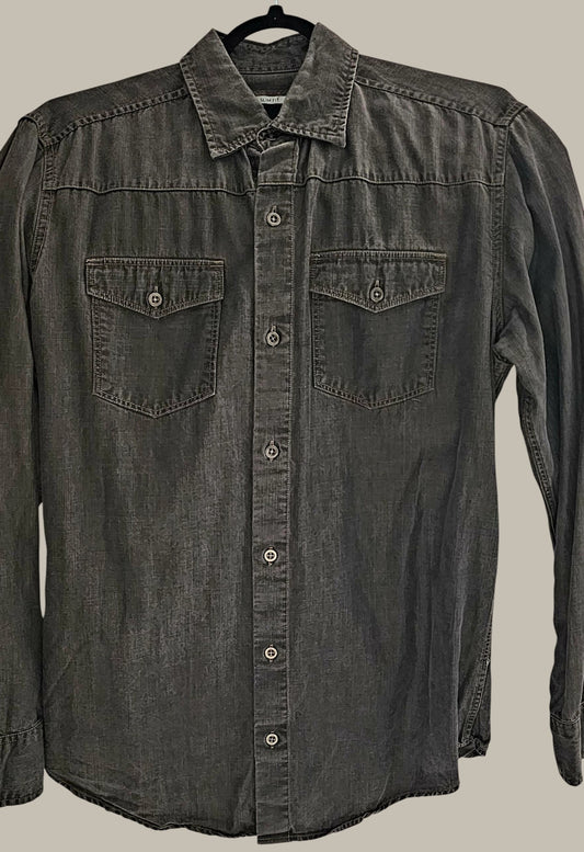 Johnson & Murphy - Stretch Skinny - L/S Slim - Charcoal - Cotton