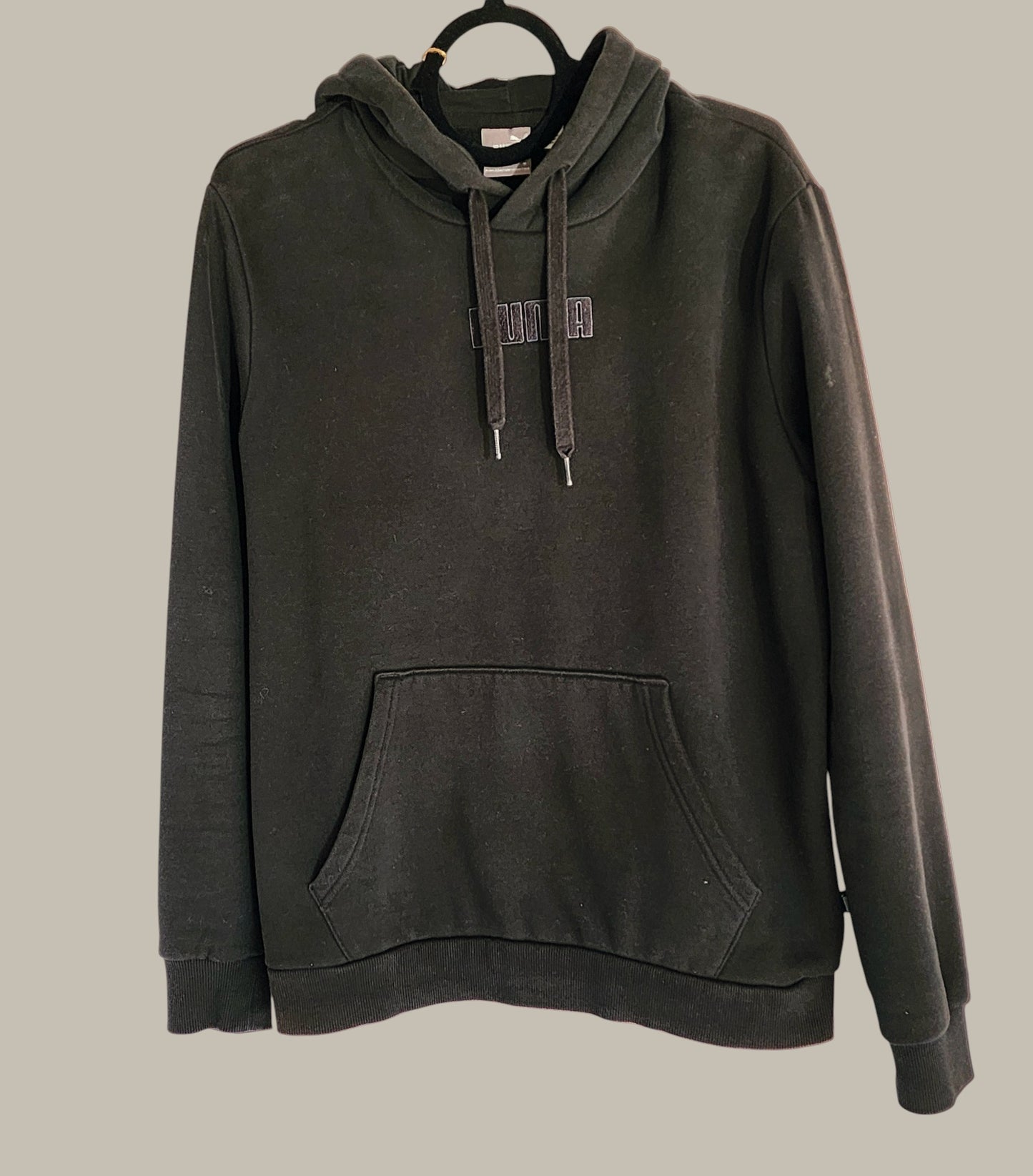 Puma - Black Cotton - Fleece  Hoodie Medium