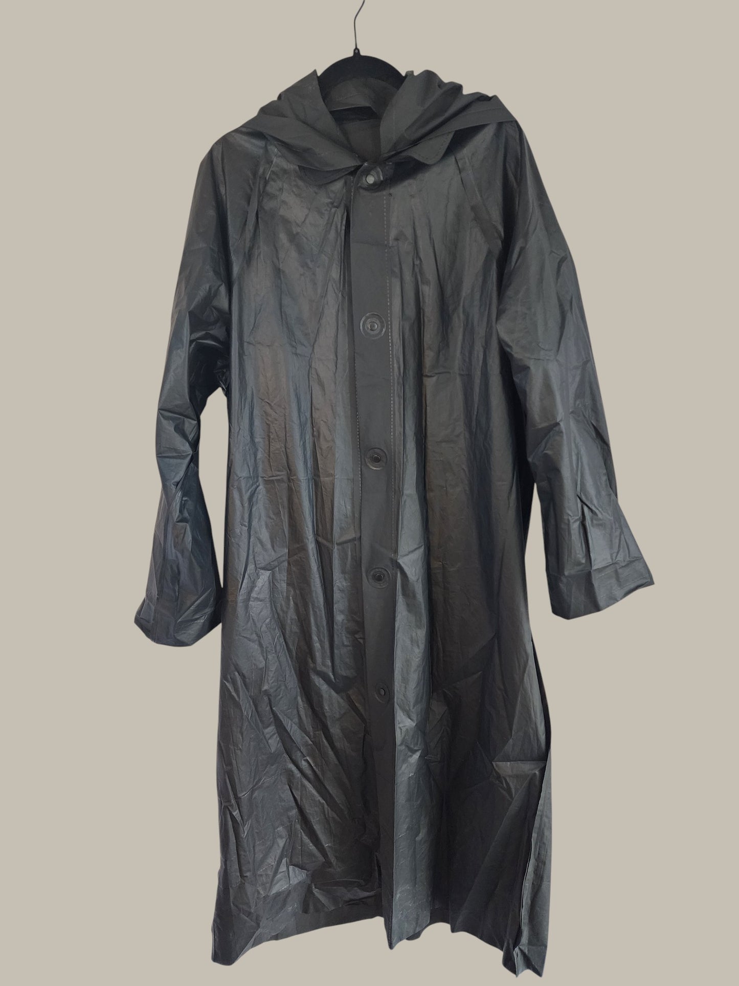JX- Snap - Long - Black - Rain coat one size