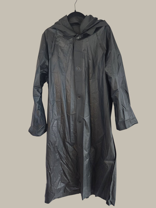 JX- Snap - Long - Black - Rain coat one size