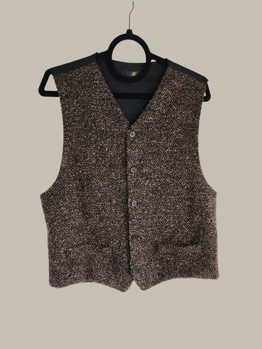 JMI- Vintage - Brown Tweed Vest - Cotton small