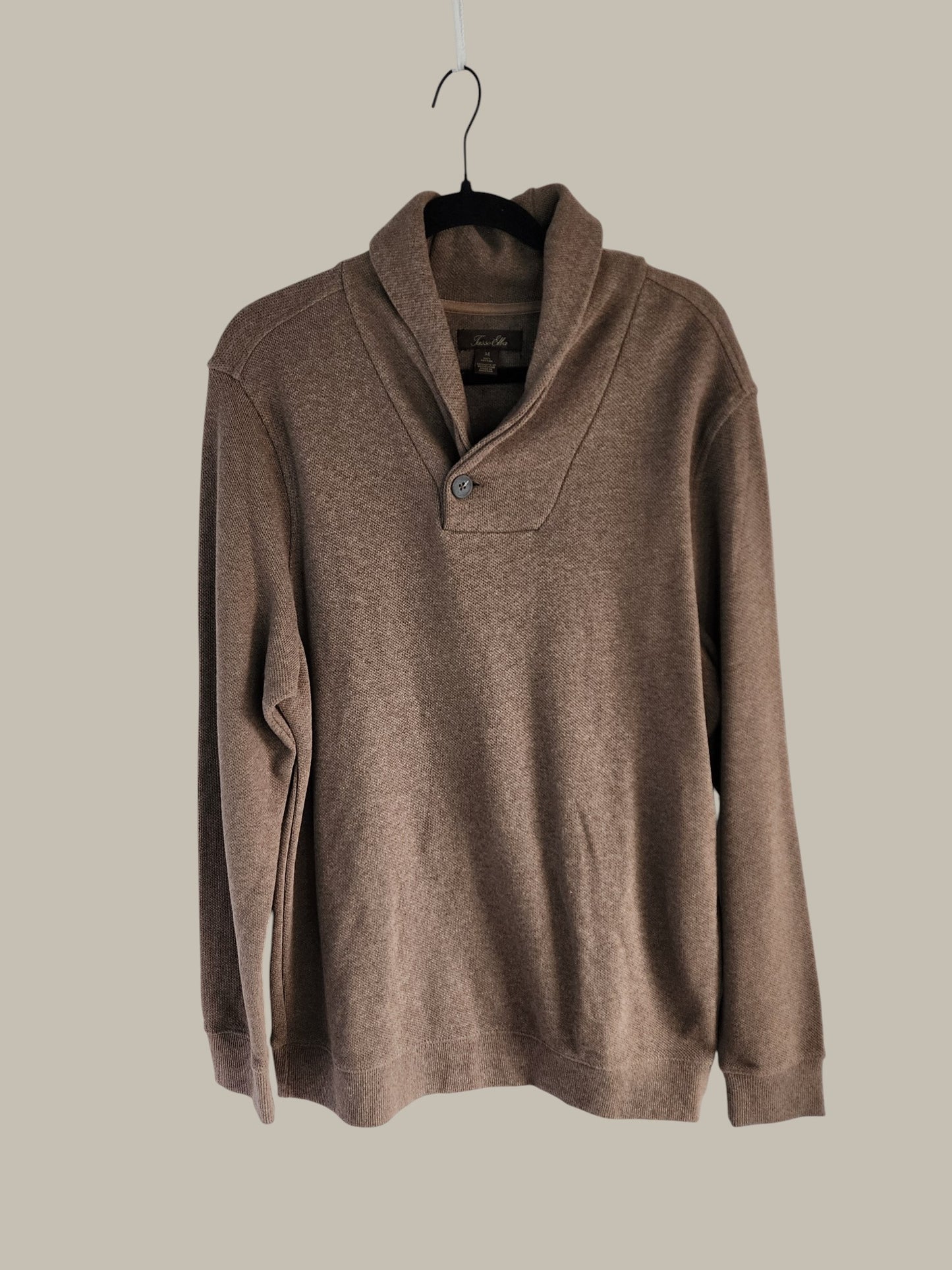 Tasso Ella Khaki - One Button - Cotton Sweater medium