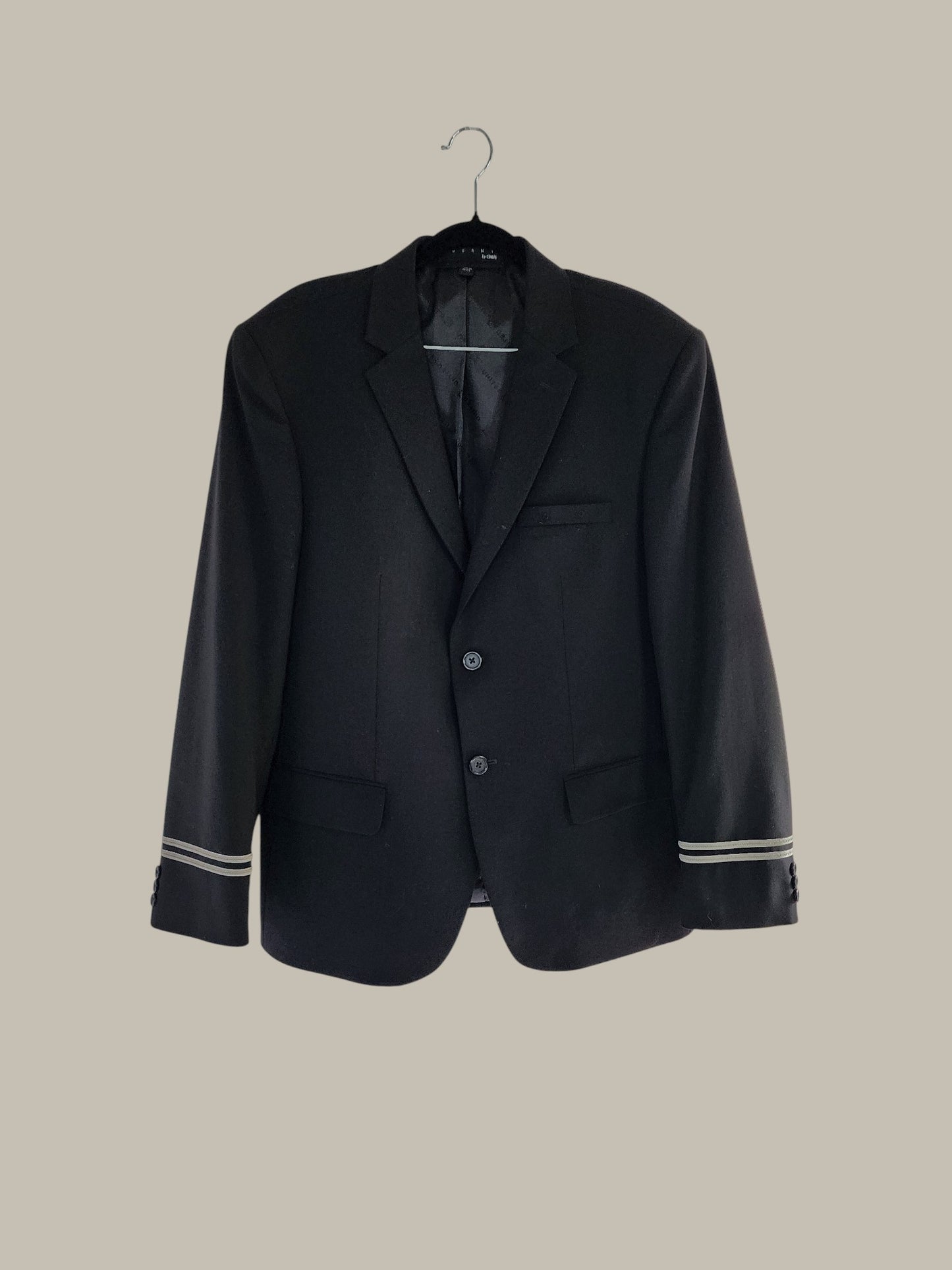 Vintage Pilot - Wool Blazer - Sleeve Stripes Large