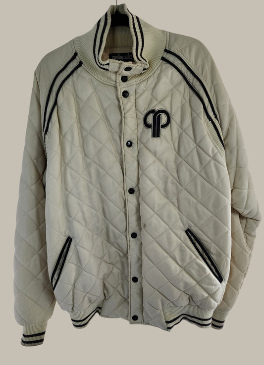 Pelle Price- Cream - Quilted - Jacket Zip x Snap large