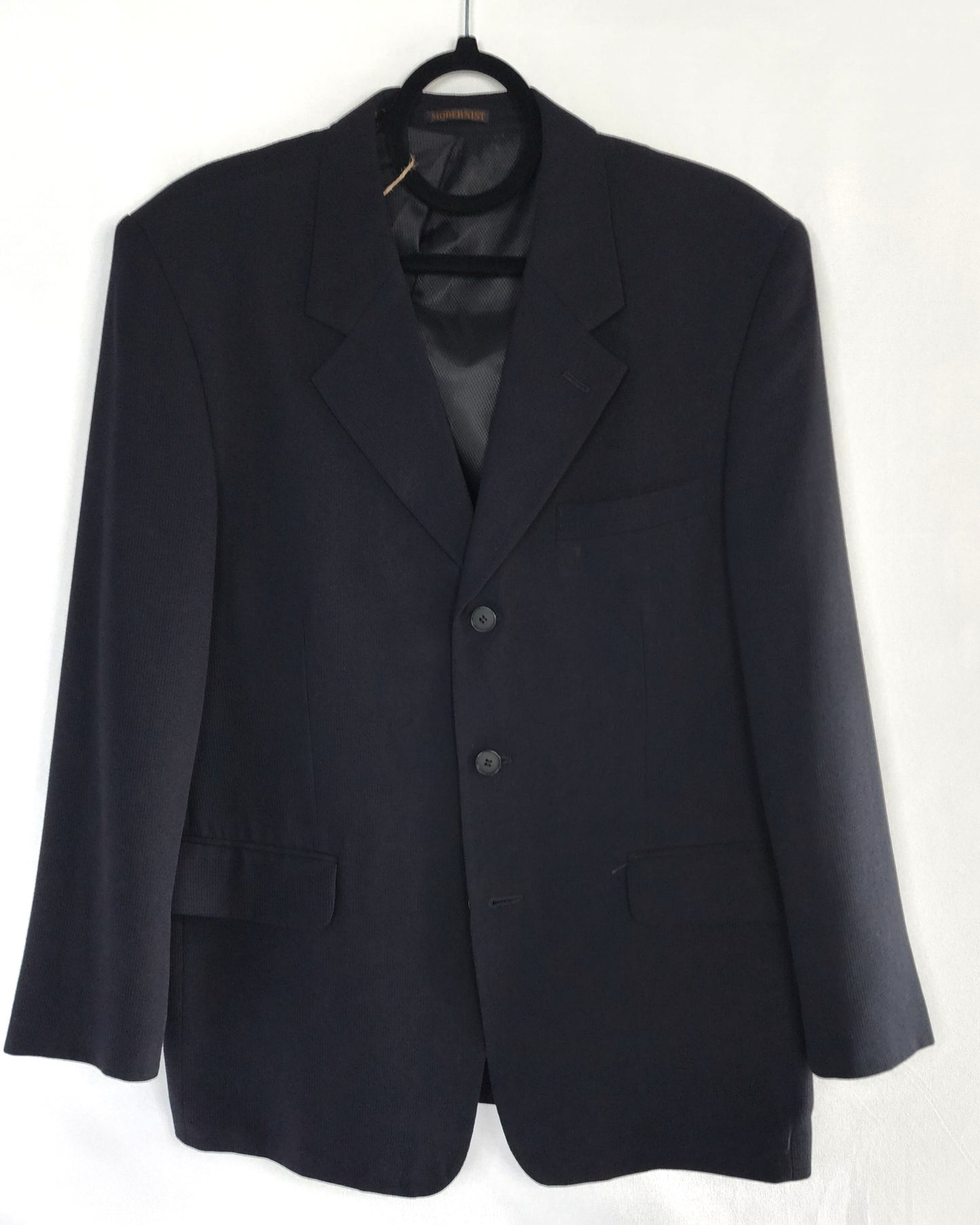Casual ultra light weight Unlined stretch wool, black single vent 36