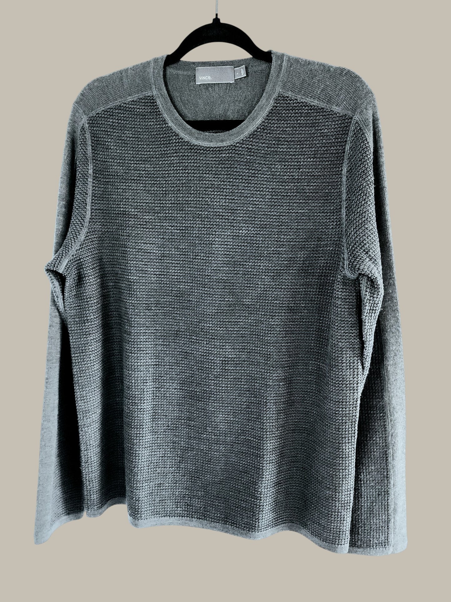 Vince-  Ultra soft Wool Silk Blend - Sweater  Grey Large