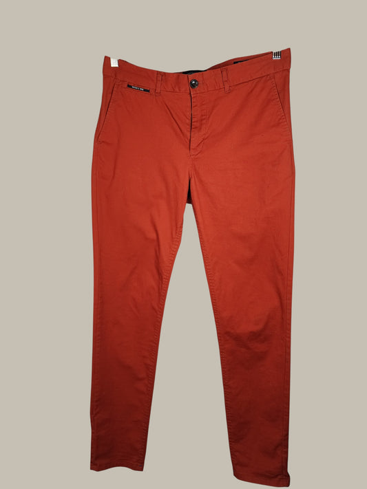 Scotch&Soda- Red  Stretch Cotton Pants 30/32