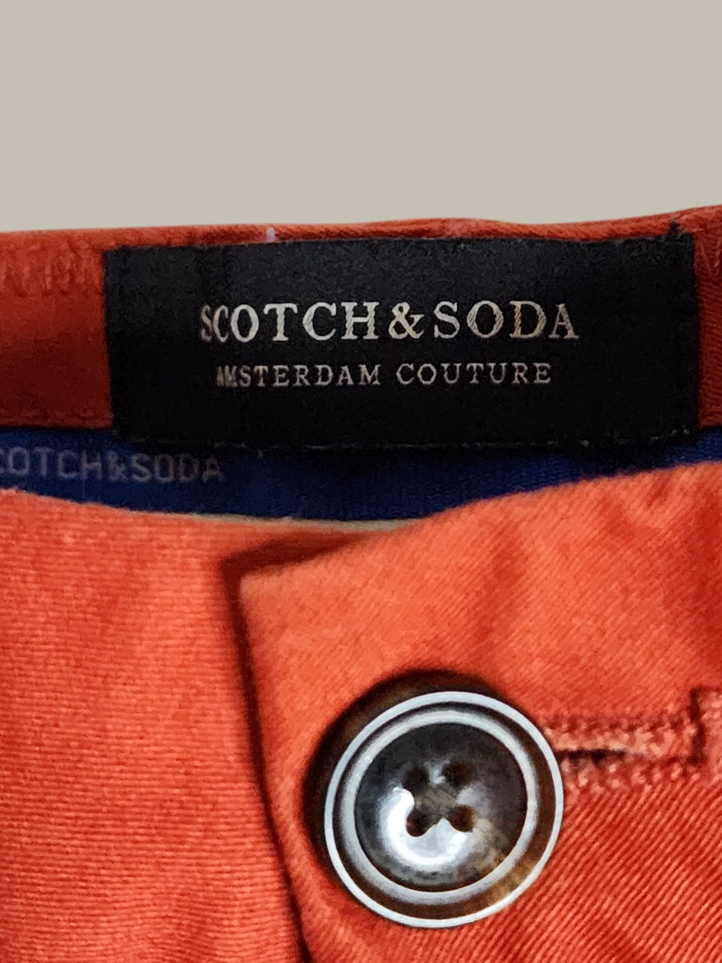 Scotch&Soda- Red  Stretch Cotton Pants 30/32