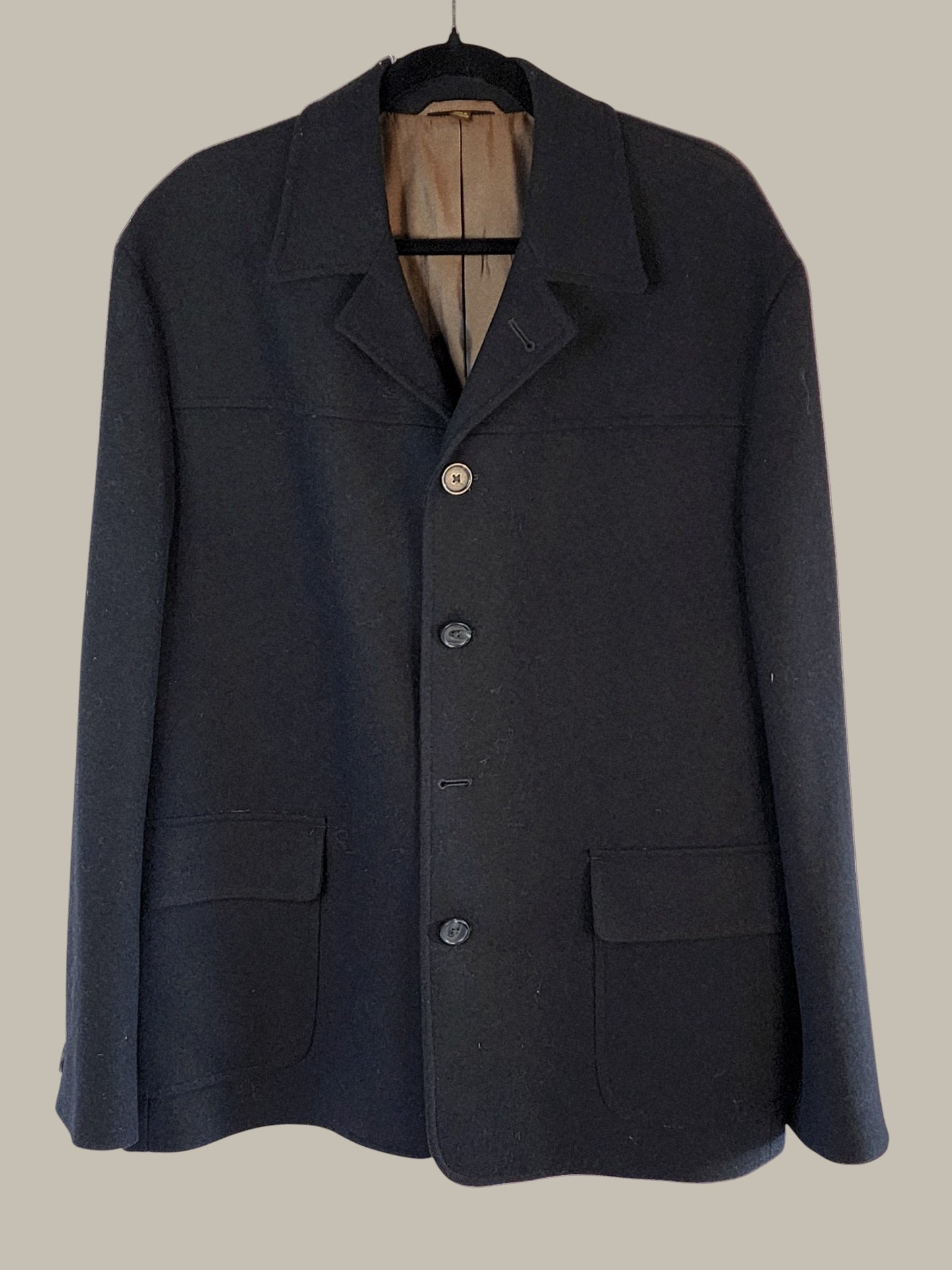 Kroon- Black Wool Car Coat (L)