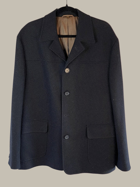 Kroon- Black Wool Car Coat (L)