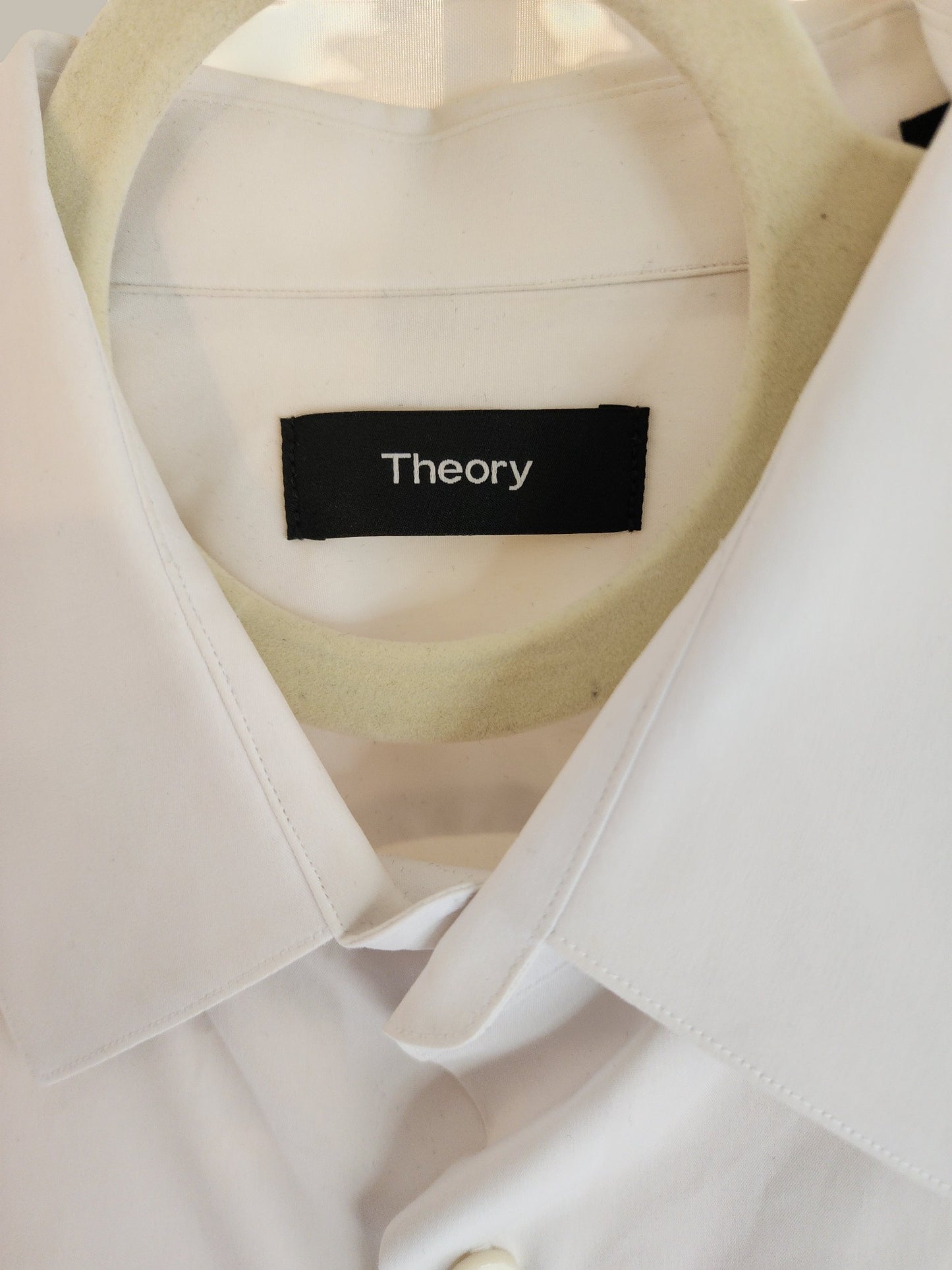 Theory - Crisp White Shirt - Cotton Poly Spandex small