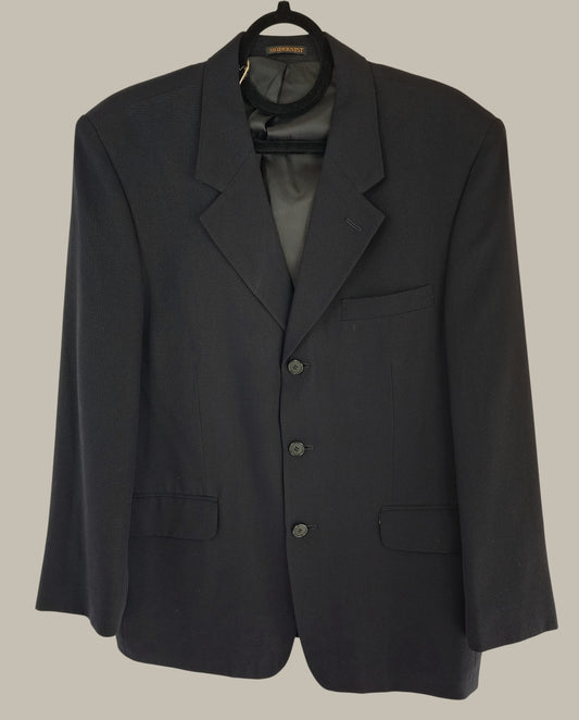 Modernist - Black Blazer - Woolblend - Textured size 40 no back vents