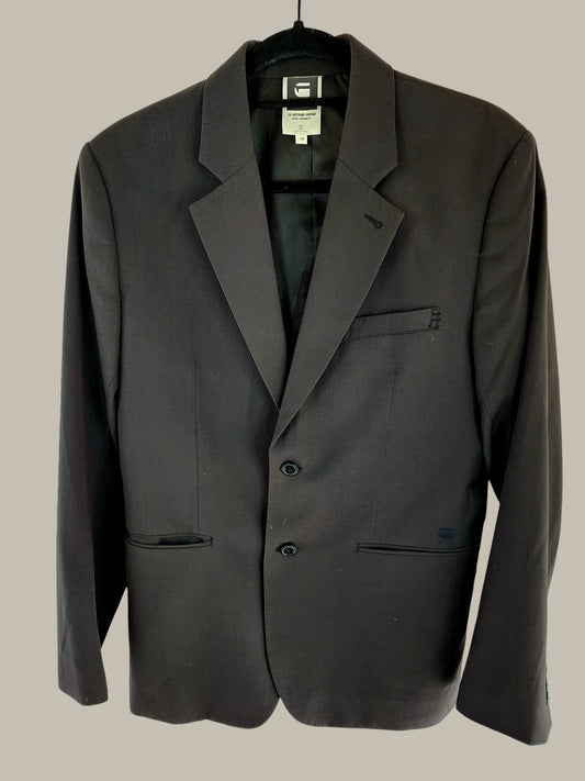 G Star Raw Dark Brown Light Weight Wool Size 36 single vent