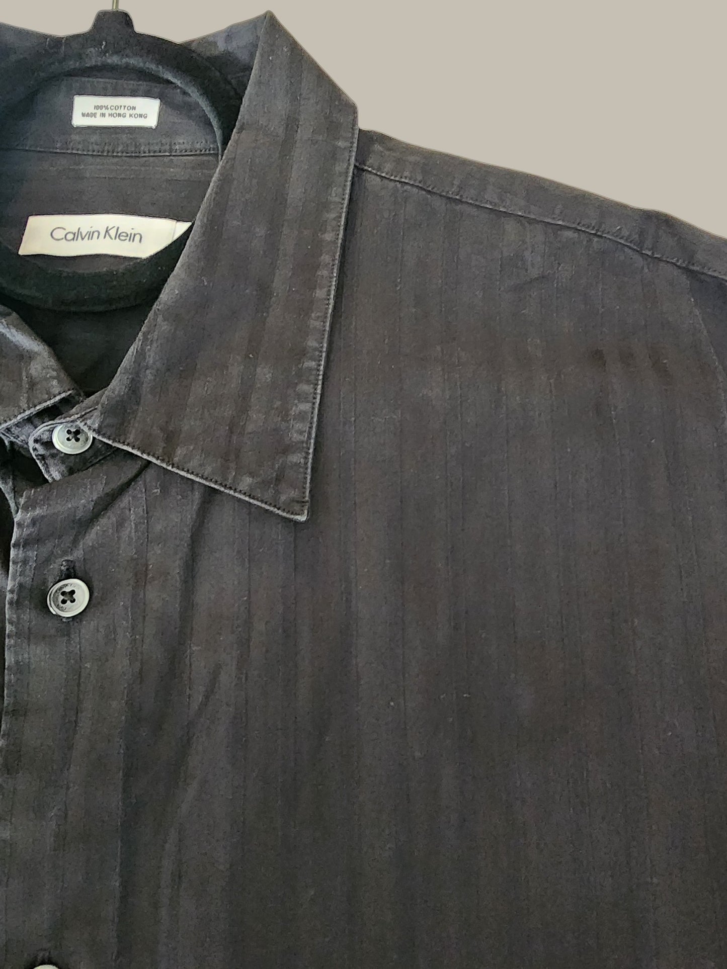 Calvin Klein  Embossed Black on Black Stripe - 100% Cotton XL