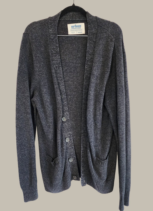 Urban Pipeline - Vintage Charcoal - Cotton Blend Cardigan Medium