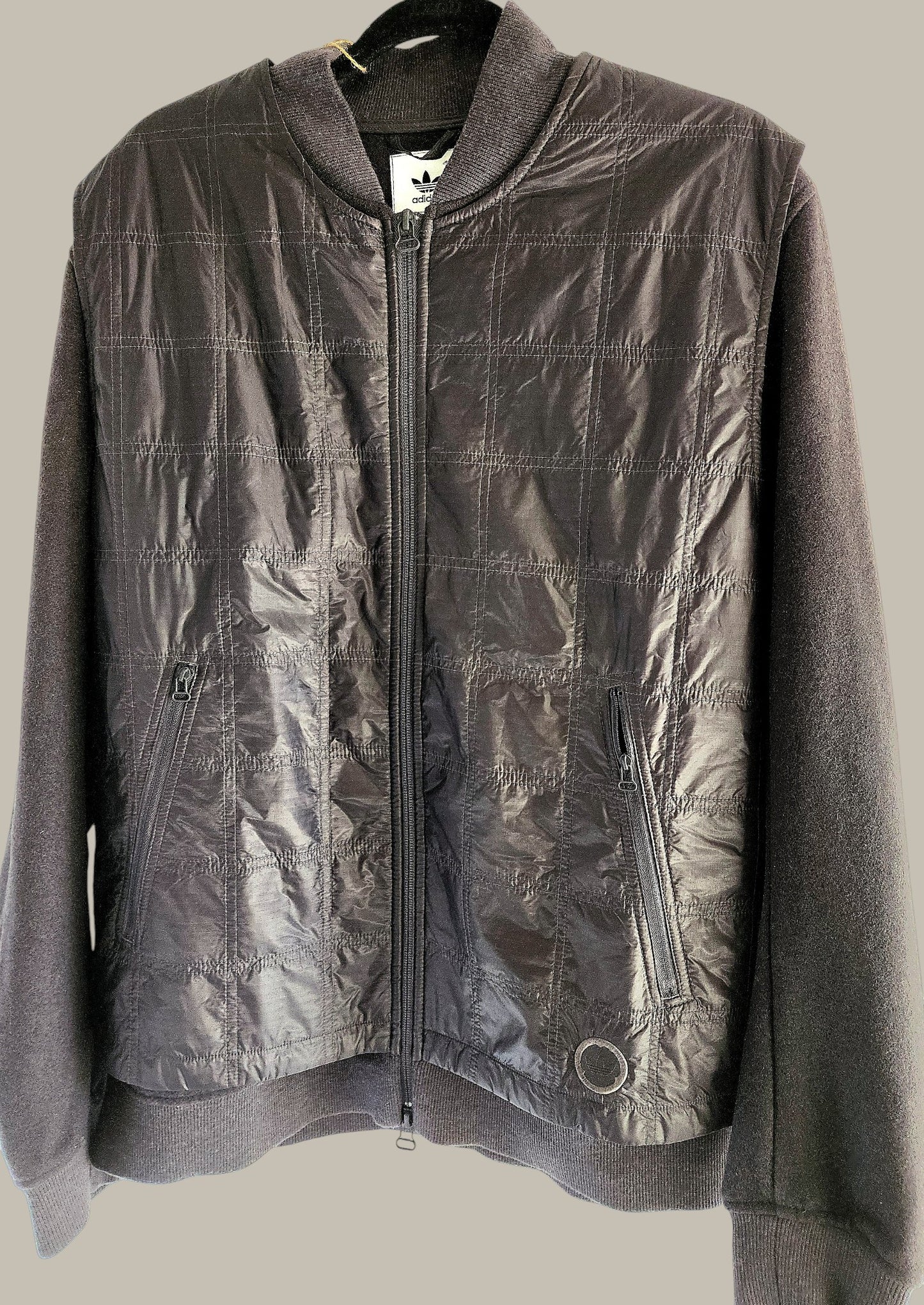 Adidas special edition. Wings and Horns Jacket quilted nylon body and wool felt sleeve large -&nbsp;