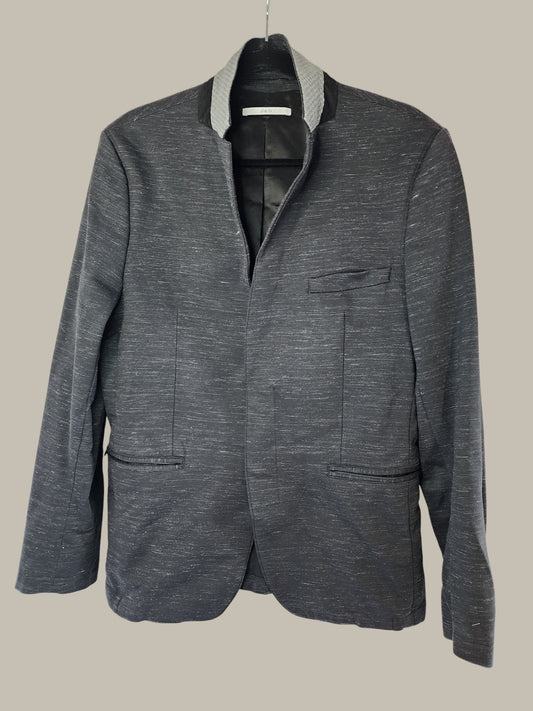 Calvin Klein Dark Charcoal Heavy Textured Cotton knit Blazer 40/medium