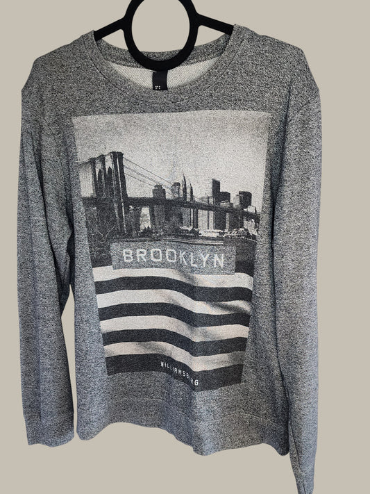 Brooklyn/ Williamsburg Sweatshirt grey (M)