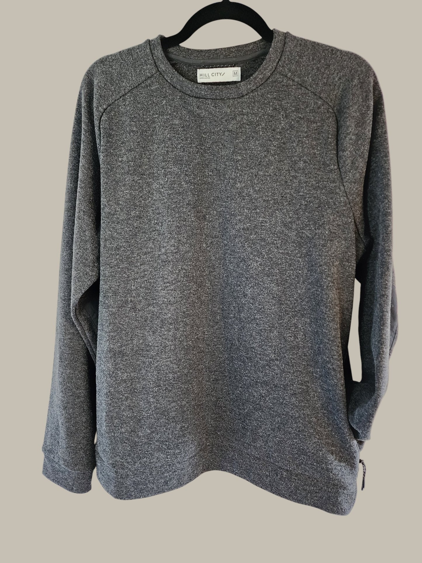 Hill City - Poly Rayon Raglan Sweater - Charcoal (M)