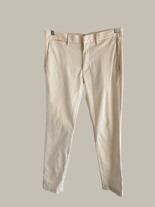 BR - Off White Cotton Pants - 31 /32